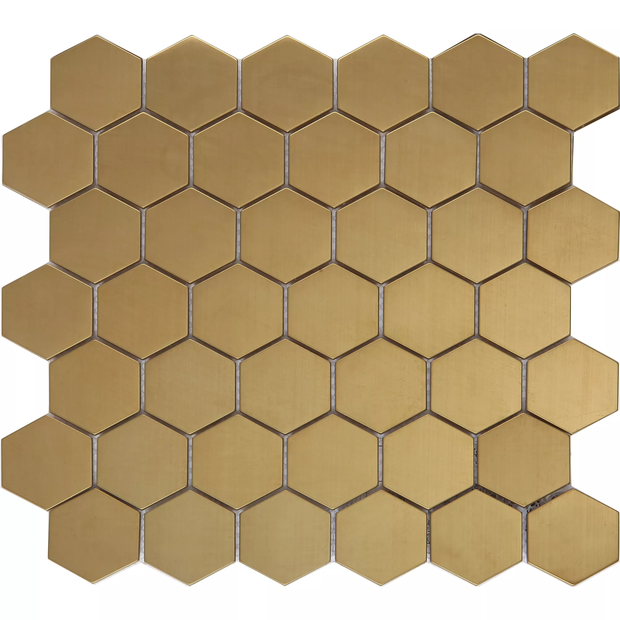 Albena Gold Metal Effect Stainless Steel Mosaic Tile Sheet, (L)300mm (W)300mm 4 Albena Gold Metal Effect Stainless Steel Mosaic Tile Sheet, (L)300mm (W)300mm - Image 2