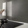Albena Grey Metal Effect Stainless Steel Mosaic Tile Sheet, (L)300mm (W)300mm