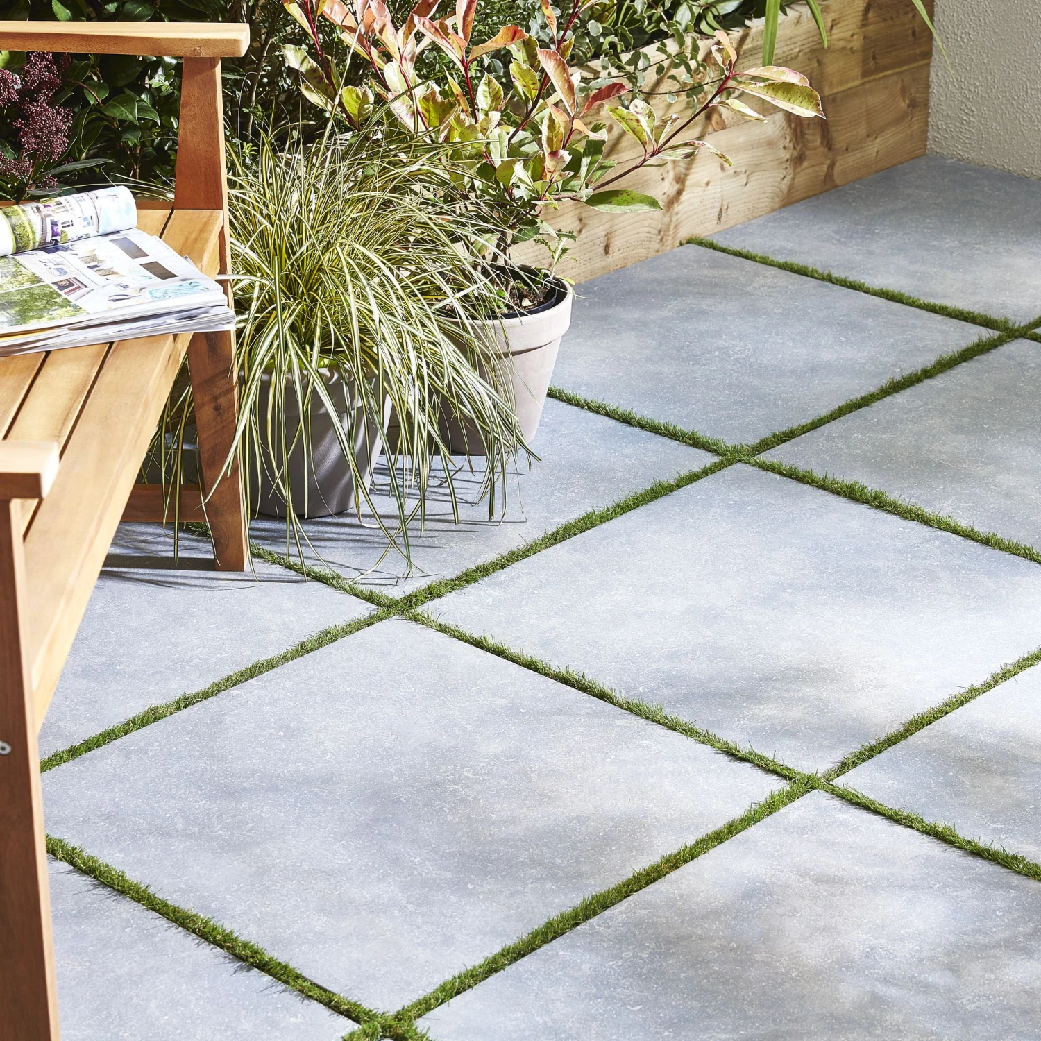 Anthracite Matt Stone Effect Porcelain Outdoor Floor Tile, Pack Of 2, (L)600mm (W)600mm 3 Anthracite Matt Stone Effect Porcelain Outdoor Floor Tile, Pack Of 2, (L)600mm (W)600mm