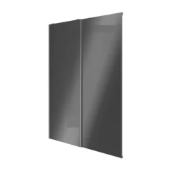 Atomia Anthracite High Gloss 2 Door Sliding Wardrobe Door Kit (H)2250mm (W)1500mm -Trade point atomia anthracite high gloss 2 door sliding wardrobe door kit h 2250mm w 1500mm5059340103075 22c