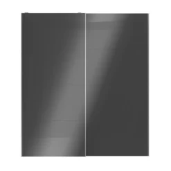 Atomia Anthracite High Gloss 2 Door Sliding Wardrobe Door Kit (H)2250mm (W)2000mm