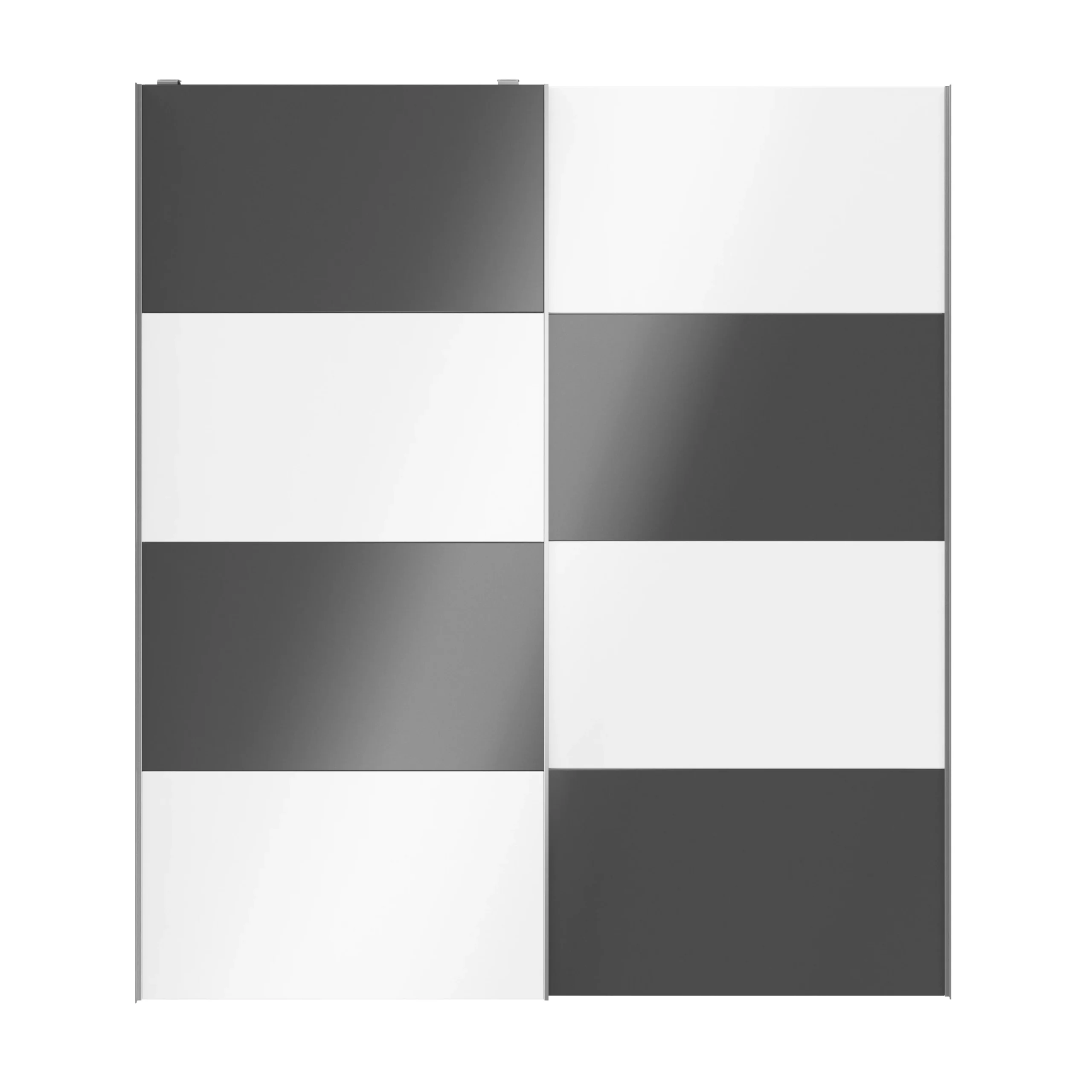 Atomia Anthracite & White High Gloss 2 Door Sliding Wardrobe Door Kit (H)2250mm (W)2000mm 7 Atomia Anthracite & White High Gloss 2 Door Sliding Wardrobe Door Kit (H)2250mm (W)2000mm - Image 5