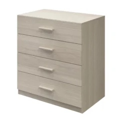 Atomia Brown Oak Effect 4 Drawer Single Deep Chest Of Drawers (H)804mm (W)750mm (D)466mm