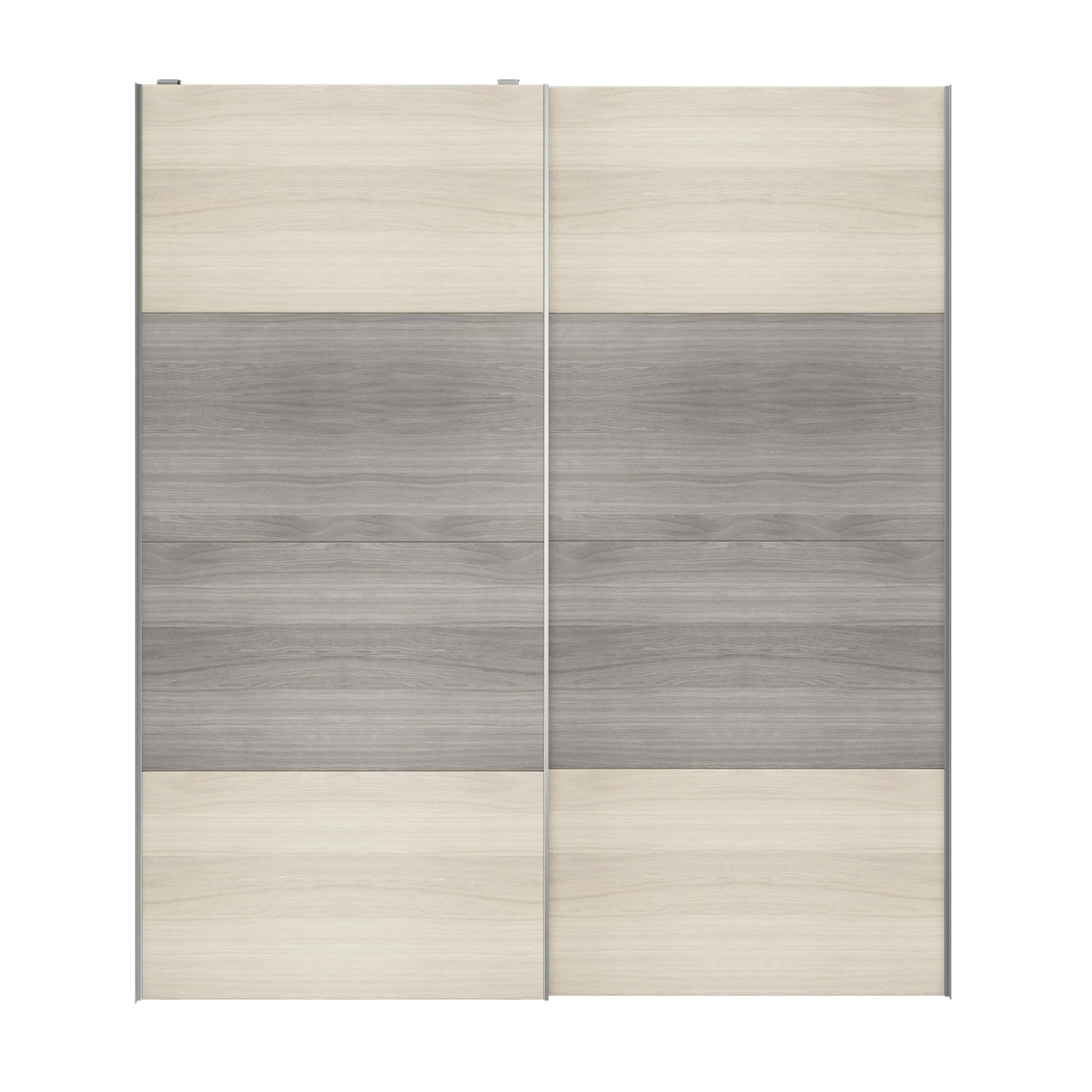 Atomia Grey & Natural Oak Effect 2 Door Sliding Wardrobe Door Kit (H)2250mm (W)2000mm 6 Atomia Grey & Natural Oak Effect 2 Door Sliding Wardrobe Door Kit (H)2250mm (W)2000mm - Image 4