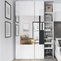 Atomia Mirrored White 2 Door Sliding Wardrobe Door Kit (H)2250mm (W)1500mm 14 Atomia Mirrored White 2 Door Sliding Wardrobe Door Kit (H)2250mm (W)1500mm -Trade point atomia mirrored white 2 door sliding wardrobe door kit h 2250mm w 1500mm5059340103266 01i