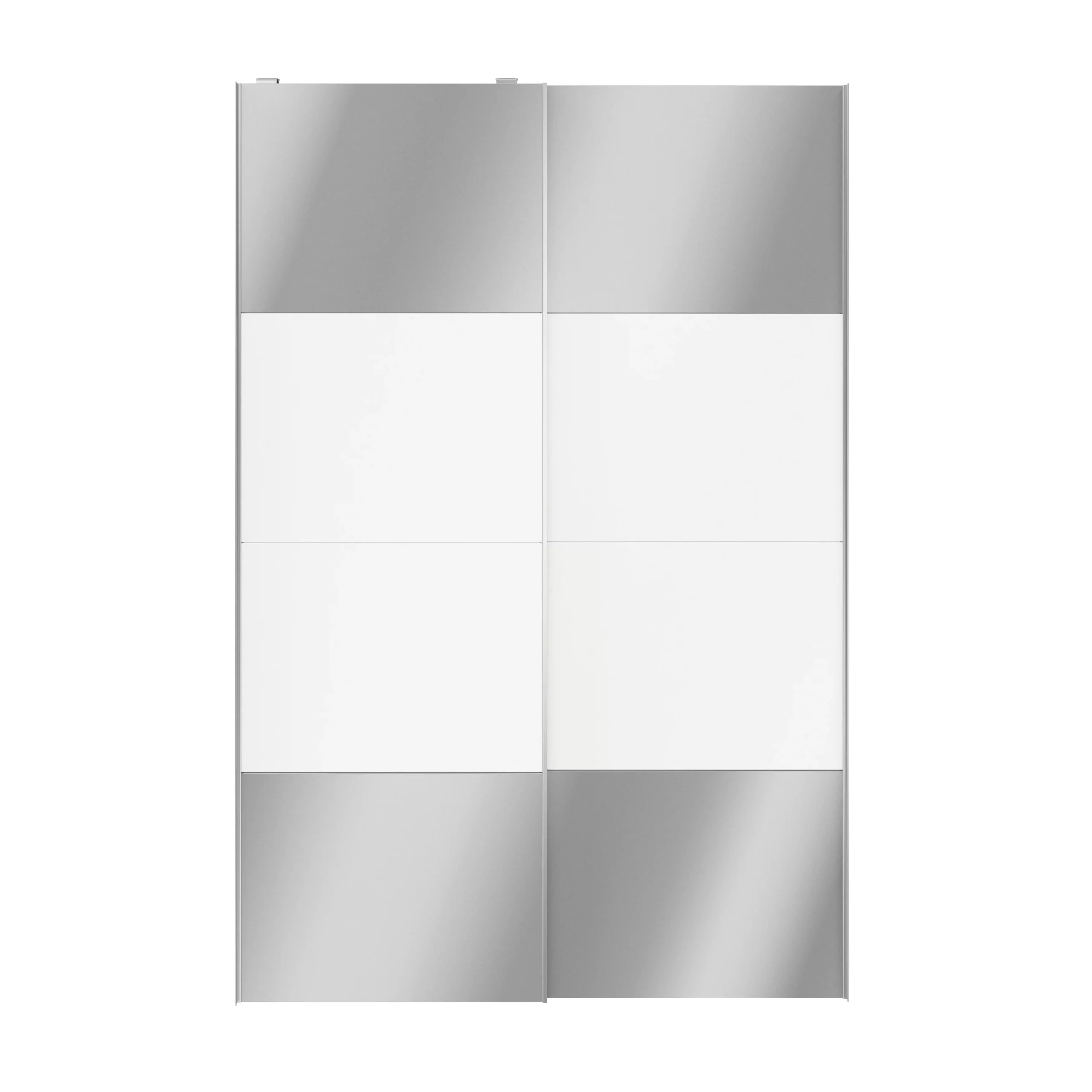 Atomia Mirrored White 2 Door Sliding Wardrobe Door Kit (H)2250mm (W)1500mm 6 Atomia Mirrored White 2 Door Sliding Wardrobe Door Kit (H)2250mm (W)1500mm - Image 4