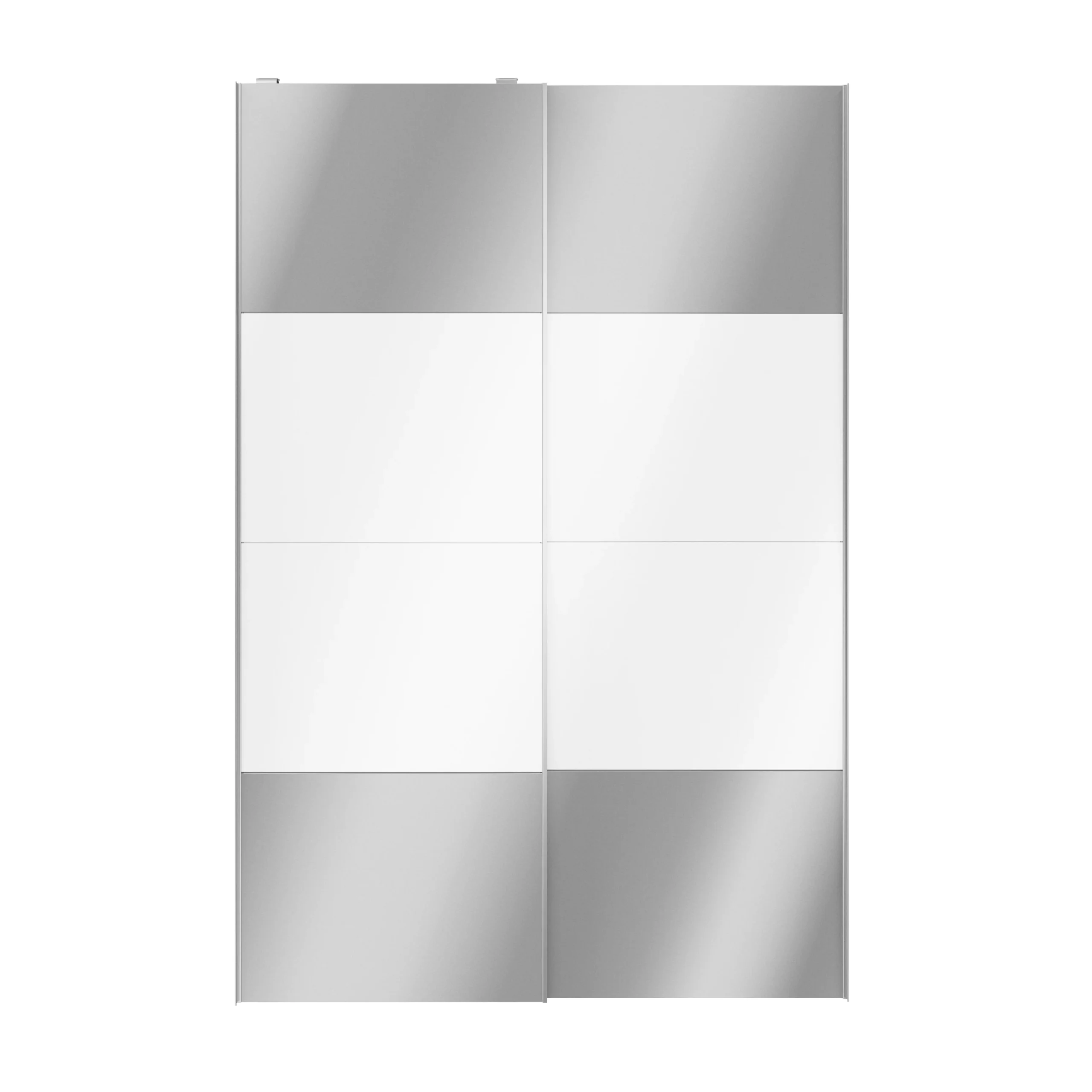 Atomia Mirrored White High Gloss 2 Door Sliding Wardrobe Door Kit (H)2250mm (W)1500mm 6 Atomia Mirrored White High Gloss 2 Door Sliding Wardrobe Door Kit (H)2250mm (W)1500mm - Image 4