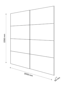 Atomia White 2 Door Sliding Wardrobe Door Kit (H)2250mm (W)2000mm -Trade point atomia white 2 door sliding wardrobe door kit h 2250mm w 2000mm5059340103327 01t