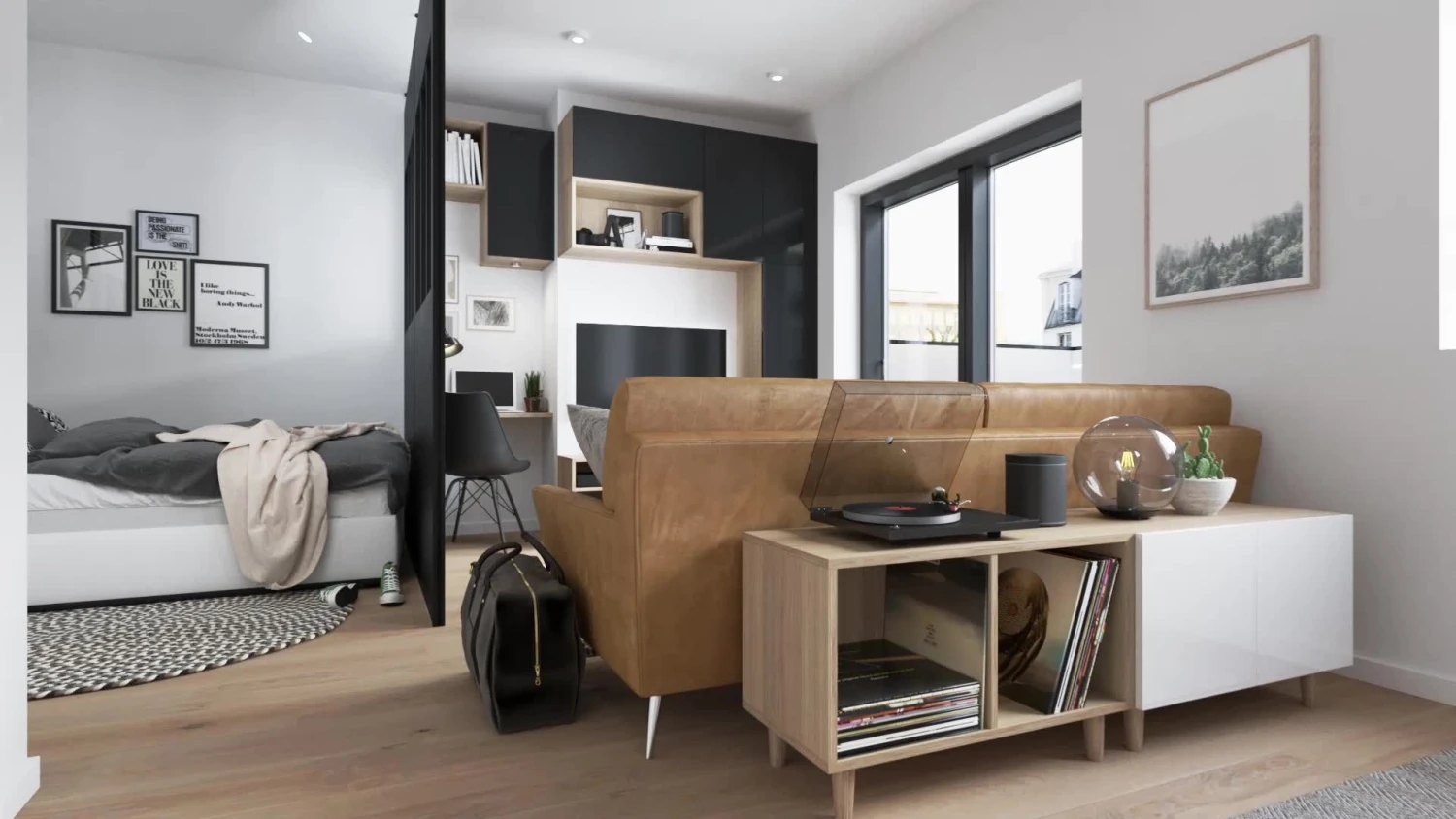 Atomia White High Gloss 2 Door Sliding Wardrobe Door Kit (H)2250mm (W)2000mm 4 Atomia White High Gloss 2 Door Sliding Wardrobe Door Kit (H)2250mm (W)2000mm - Image 2