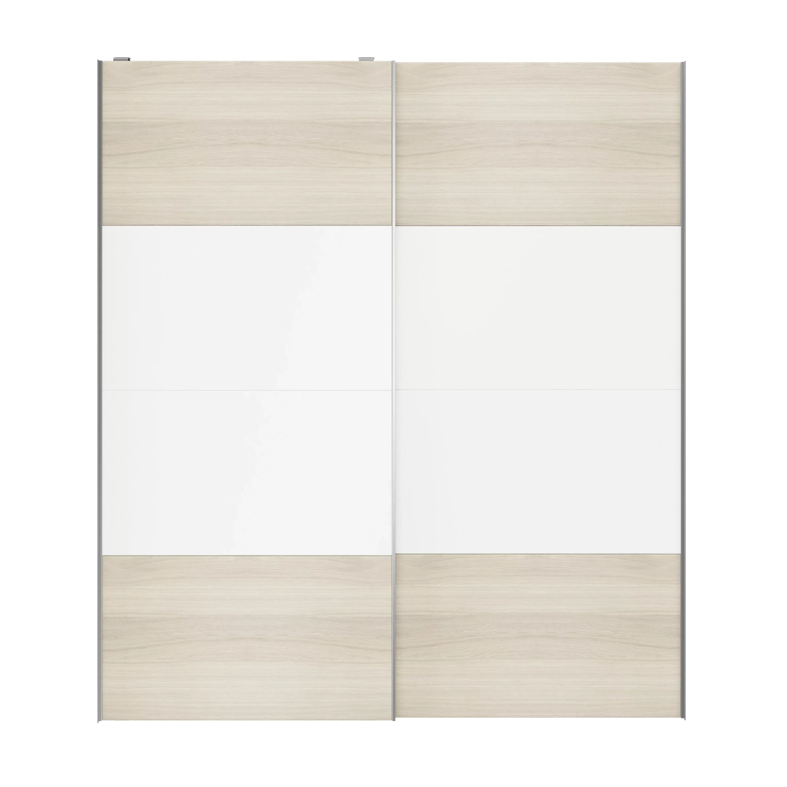 Atomia White Oak Effect 2 Door Sliding Wardrobe Door Kit (H)2250mm (W)2000mm 3 Atomia White Oak Effect 2 Door Sliding Wardrobe Door Kit (H)2250mm (W)2000mm