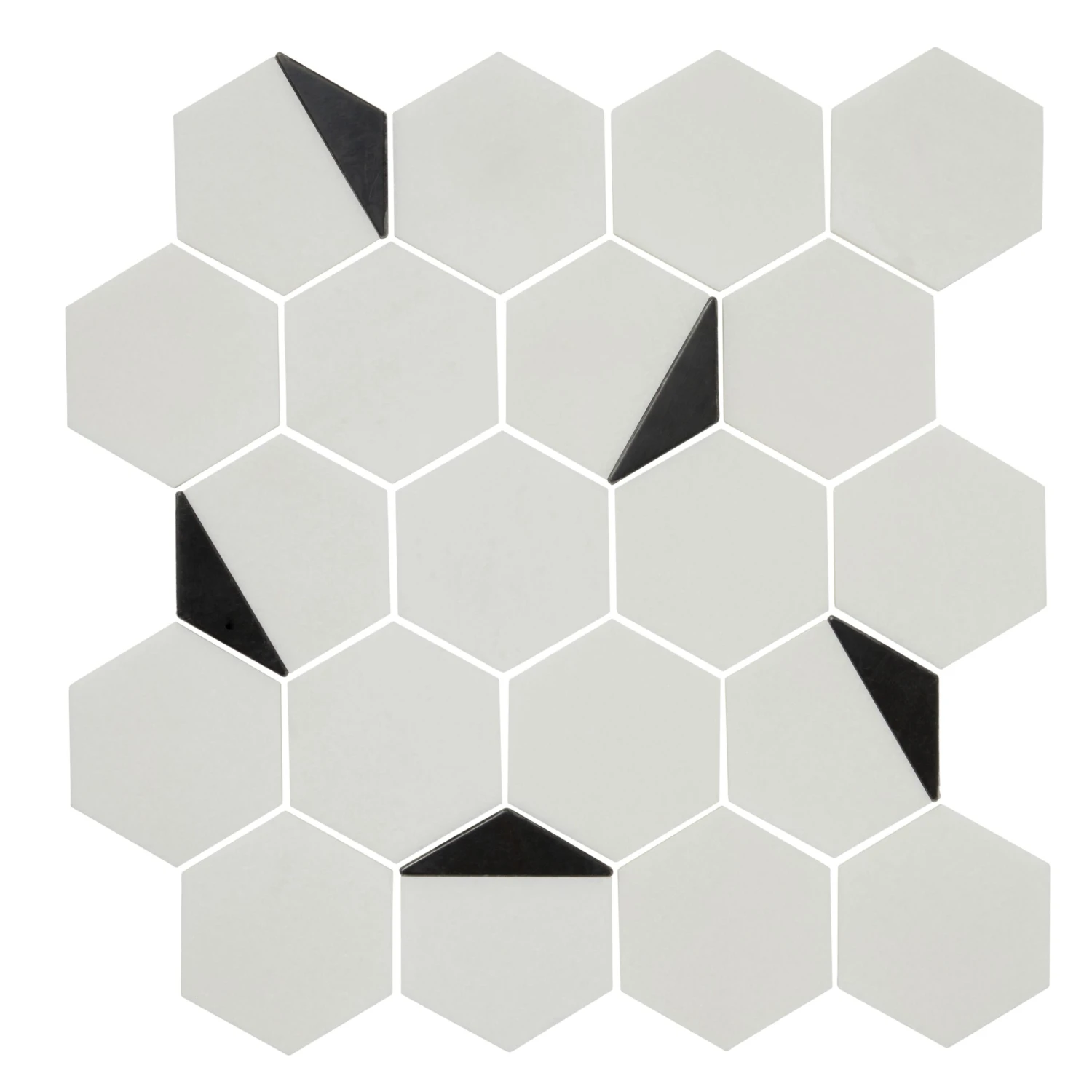 Delicato White Natural Stone & Stainless Steel Mosaic Tile Sheet, (L)306mm (W)332mm 4 Delicato White Natural Stone & Stainless Steel Mosaic Tile Sheet, (L)306mm (W)332mm - Image 2