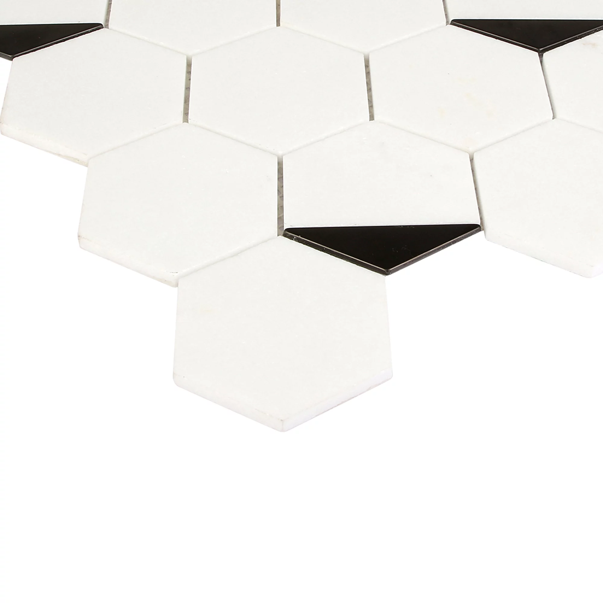 Delicato White Natural Stone & Stainless Steel Mosaic Tile Sheet, (L)306mm (W)332mm 6 Delicato White Natural Stone & Stainless Steel Mosaic Tile Sheet, (L)306mm (W)332mm - Image 4