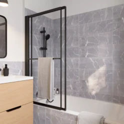 Elegance Grey Marble Effect Ceramic Tile, Pack Of 7, (L)600mm (W)200mm -Trade point elegance grey marble effect ceramic tile pack of 7 l 600mm w 200mm5036581065089 02i