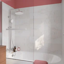 Elegance White Marble Effect Ceramic Tile, Pack Of 7, (L)600mm (W)200mm -Trade point elegance white marble effect ceramic tile pack of 7 l 600mm w 200mm5036581065102 02i