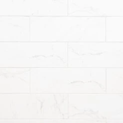 Elegance White Marble Effect Ceramic Tile, Pack Of 7, (L)600mm (W)200mm -Trade point elegance white marble effect ceramic tile pack of 7 l 600mm w 200mm5036581065102 37c