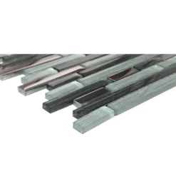 Foxe Grey Muretto Glass & Stainless Steel Mosaic Tile Sheet, (L)300mm (W)300mm -Trade point foxe grey muretto glass stainless steel mosaic tile sheet l 300mm w 300mm5036581068349 36c