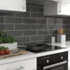 Glina Anthracite Gloss Ceramic Wall Tile, Pack Of 34, (L)297mm (W)97mm 1 Glina Anthracite Gloss Ceramic Wall Tile, Pack Of 34, (L)297mm (W)97mm -Trade point glina anthracite gloss ceramic wall tile pack of 34 l 297mm w 97mm5059340093697 01i bq