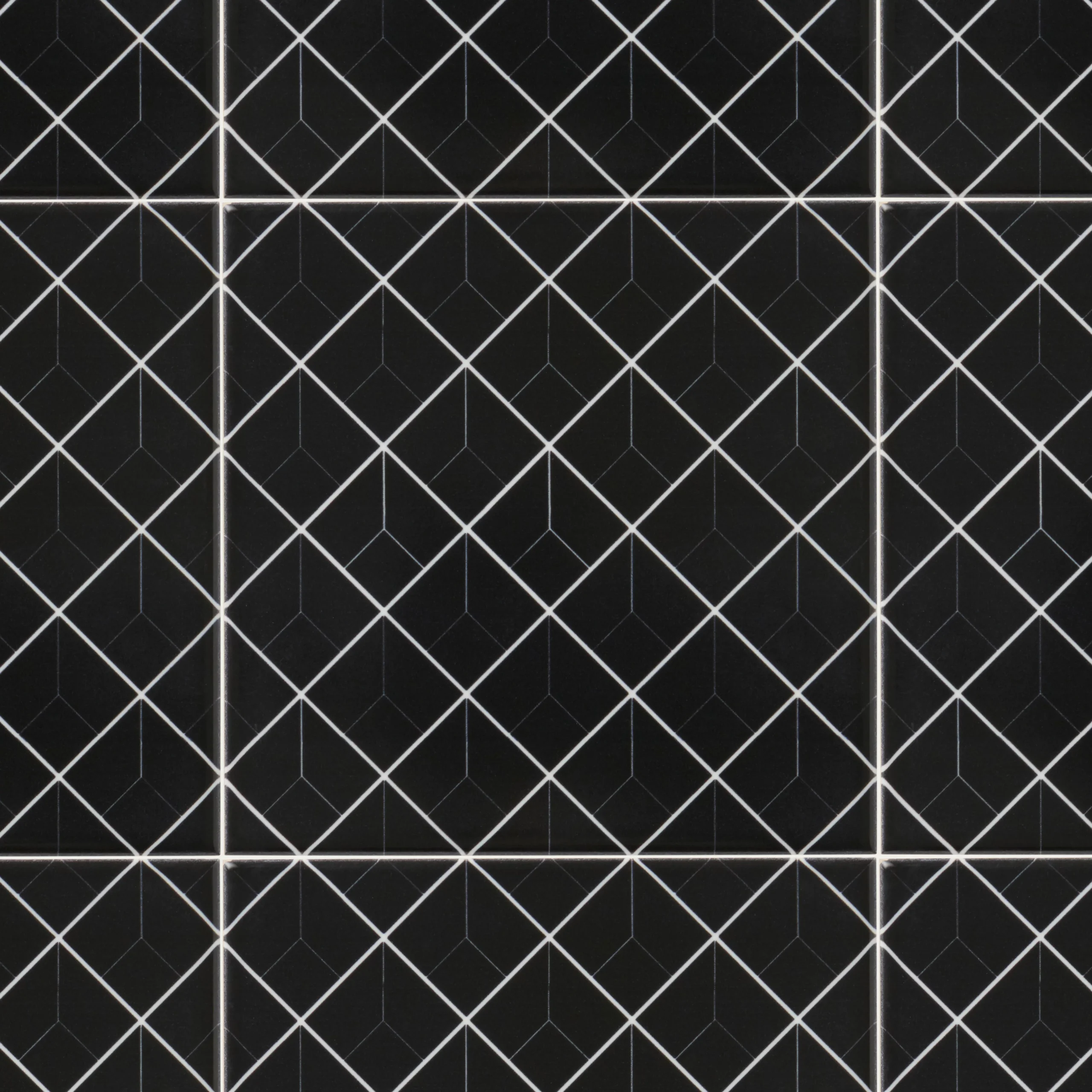 Glina Black Gloss Patterned Ceramic Wall Tile, Pack Of 40, (L)150mm (W)150mm 5 Glina Black Gloss Patterned Ceramic Wall Tile, Pack Of 40, (L)150mm (W)150mm - Image 3