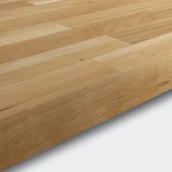 GoodHome 40mm Hinita Natural Solid Oak Square Edge Kitchen Island Worktop, (L)1800mm