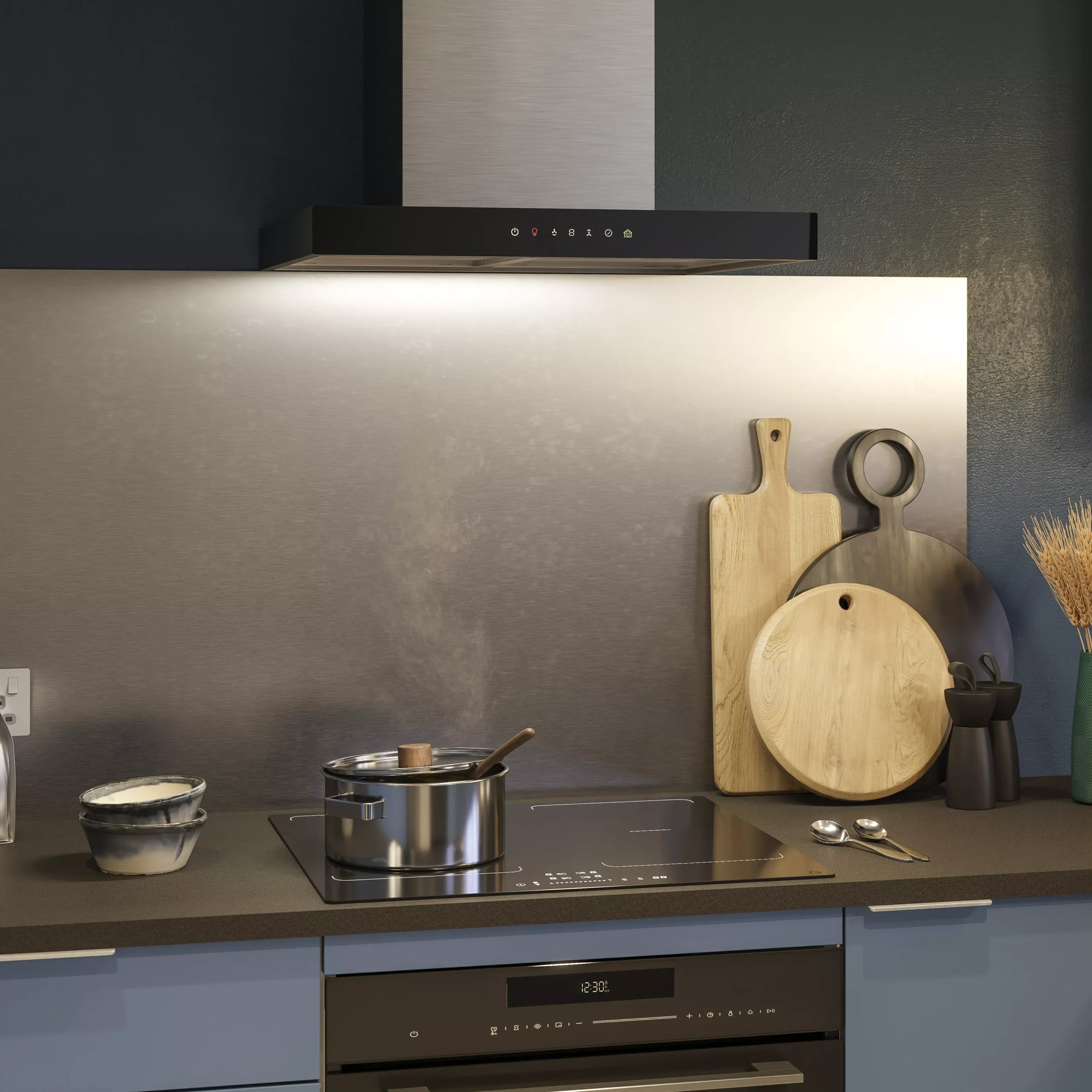 GoodHome AirSensor GHBH60ASBL Glass Box Cooker Hood (W)60cm 13 GoodHome AirSensor GHBH60ASBL Glass Box Cooker Hood (W)60cm - Image 11