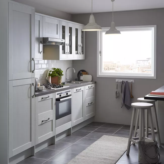 GoodHome Alpinia Matt Grey Painted Wood Effect Shaker Base Kitchen Cabinet (W)600mm (H)720mm 7 GoodHome Alpinia Matt Grey Painted Wood Effect Shaker Base Kitchen Cabinet (W)600mm (H)720mm - Image 5