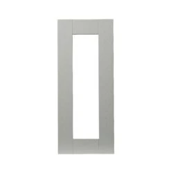 GoodHome Alpinia Matt Grey Painted Wood Effect Shaker Glazed Cabinet Door (W)300mm (H)715mm (T)18mm