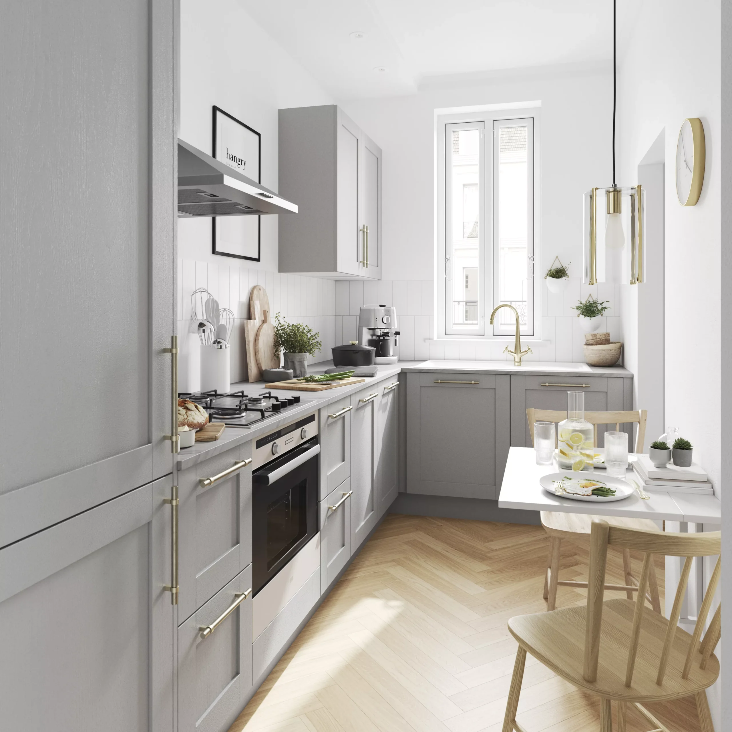 GoodHome Alpinia Matt Grey Painted Wood Effect Shaker Highline Cabinet Door (W)250mm (H)715mm (T)18mm 9 GoodHome Alpinia Matt Grey Painted Wood Effect Shaker Highline Cabinet Door (W)250mm (H)715mm (T)18mm - Image 7