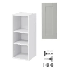 GoodHome Alpinia Matt Grey Painted Wood Effect Shaker Wall Kitchen Cabinet (W)300mm (H)720mm -Trade point goodhome alpinia matt grey painted wood effect shaker wall kitchen cabinet w 300mm h 720mm5059340701929 07c bq