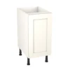 GoodHome Alpinia Matt Ivory Painted Wood Effect Shaker Base Kitchen Cabinet (W)400mm (H)720mm