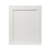 GoodHome Alpinia Matt Ivory Painted Wood Effect Shaker Highline Cabinet Door (W)600mm (H)715mm (T)18mm