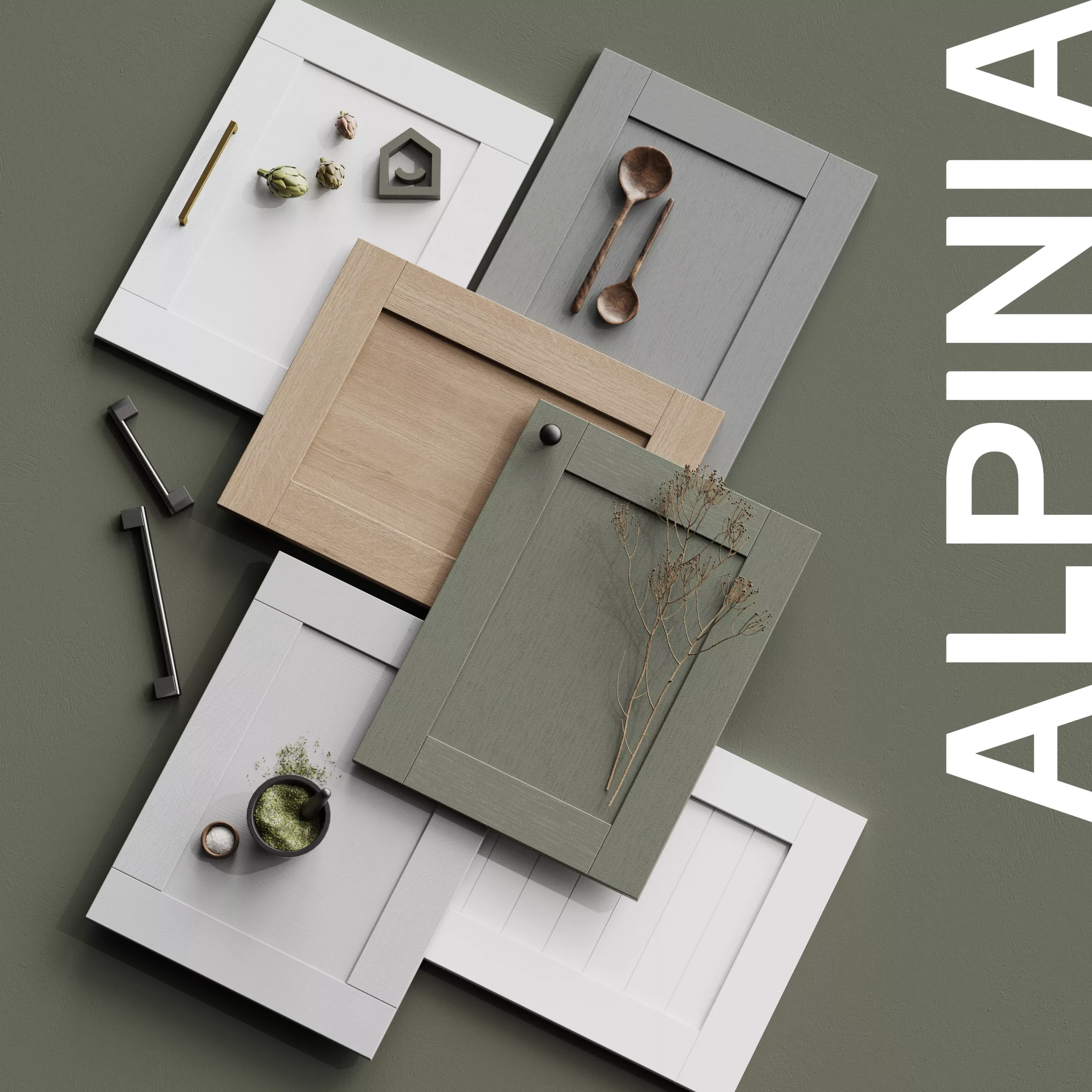 GoodHome Alpinia Matt Ivory Painted Wood Effect Shaker Tall Wall Cabinet Door (W)600mm (H)895mm (T)18mm 7 GoodHome Alpinia Matt Ivory Painted Wood Effect Shaker Tall Wall Cabinet Door (W)600mm (H)895mm (T)18mm - Image 5