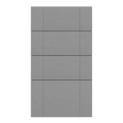 GoodHome Alpinia Matt Slate Grey Painted Wood Effect Shaker Drawer Front (W)400mm, Pack Of 4