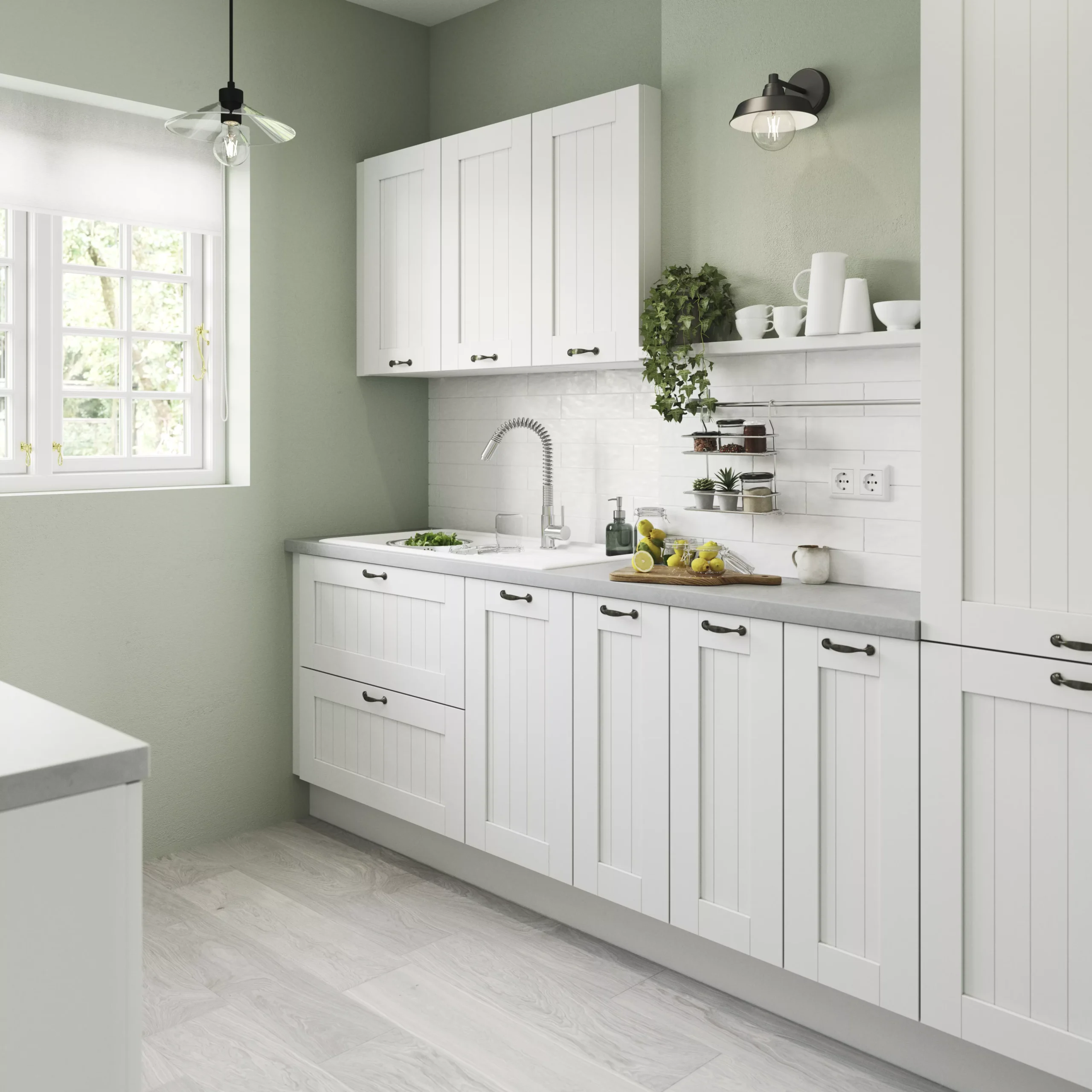 GoodHome Alpinia Matt White Tongue & Groove Shaker Standard Appliance Filler Panel (H)58mm (W)597mm 6 GoodHome Alpinia Matt White Tongue & Groove Shaker Standard Appliance Filler Panel (H)58mm (W)597mm - Image 4