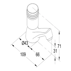 GoodHome Annagh Contemporary Basin Pillar Tap 16 GoodHome Annagh Contemporary Basin Pillar Tap -Trade point goodhome annagh contemporary basin pillar tap3663602662365 01t