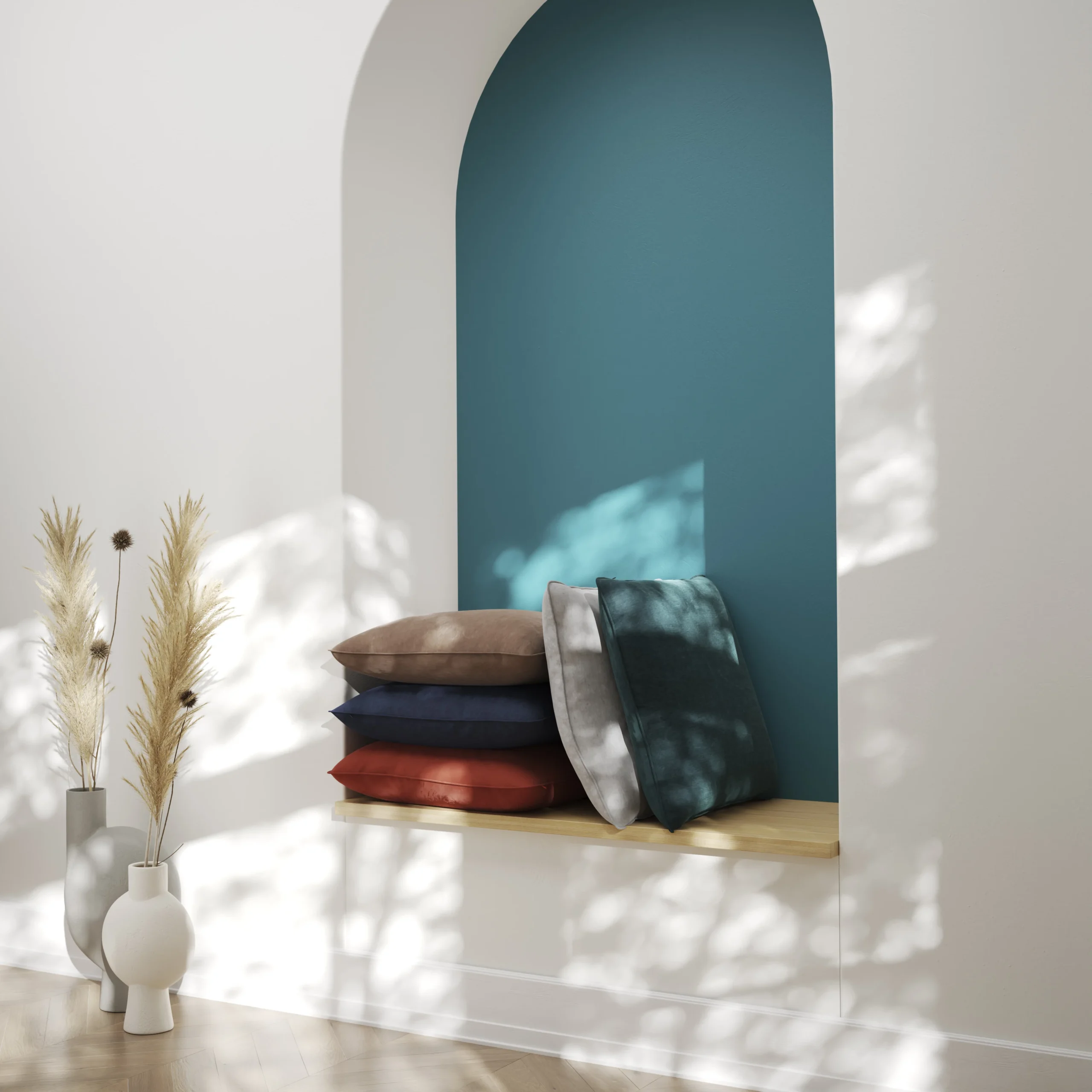 GoodHome Arntzen Dark Green Plain Indoor Cushion (L)55cm X (W)55cm 8 GoodHome Arntzen Dark Green Plain Indoor Cushion (L)55cm X (W)55cm - Image 6