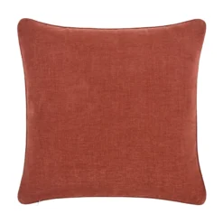 GoodHome Arntzen Dark Rust Plain Indoor Cushion (L)55cm X (W)55cm