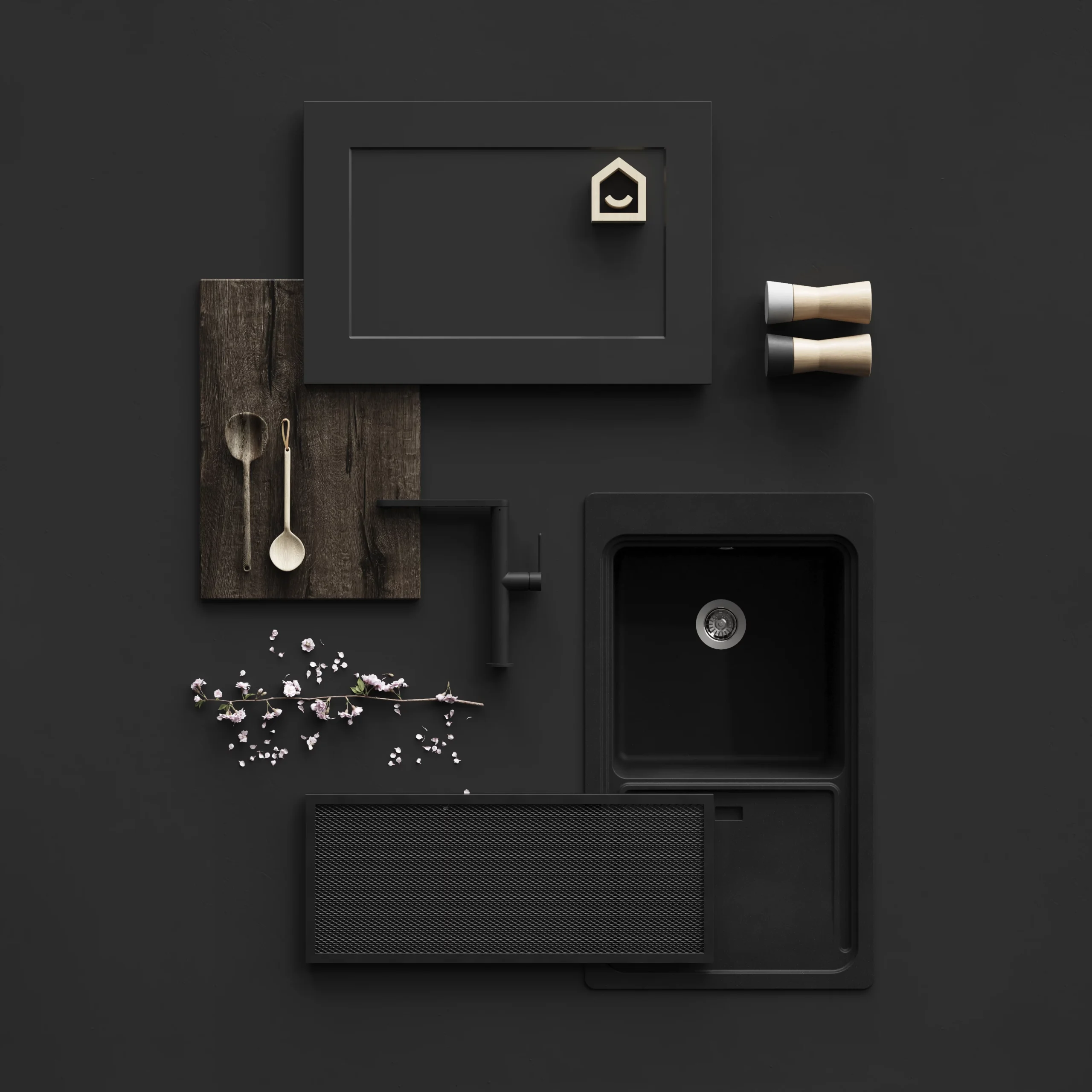 GoodHome Artemisia Innovo Handleless Matt Graphite Shaker Standard End Panel (H)934mm (W)640mm 10 GoodHome Artemisia Innovo Handleless Matt Graphite Shaker Standard End Panel (H)934mm (W)640mm - Image 8