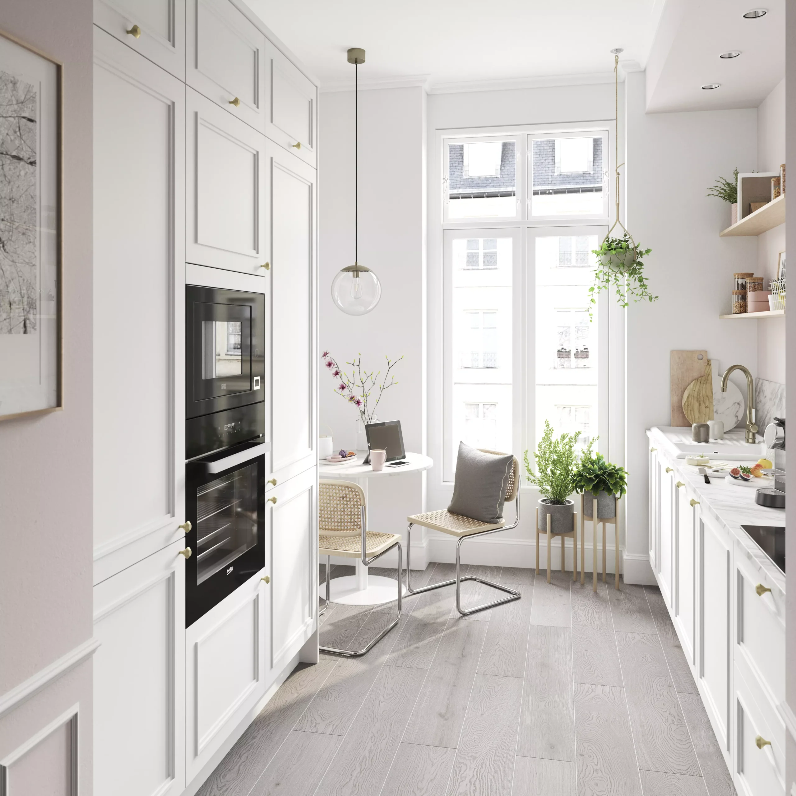 GoodHome Artemisia Innovo Handleless Matt White Shaker Standard Drawer End Panel (H)340mm (W)595mm 6 GoodHome Artemisia Innovo Handleless Matt White Shaker Standard Drawer End Panel (H)340mm (W)595mm - Image 4