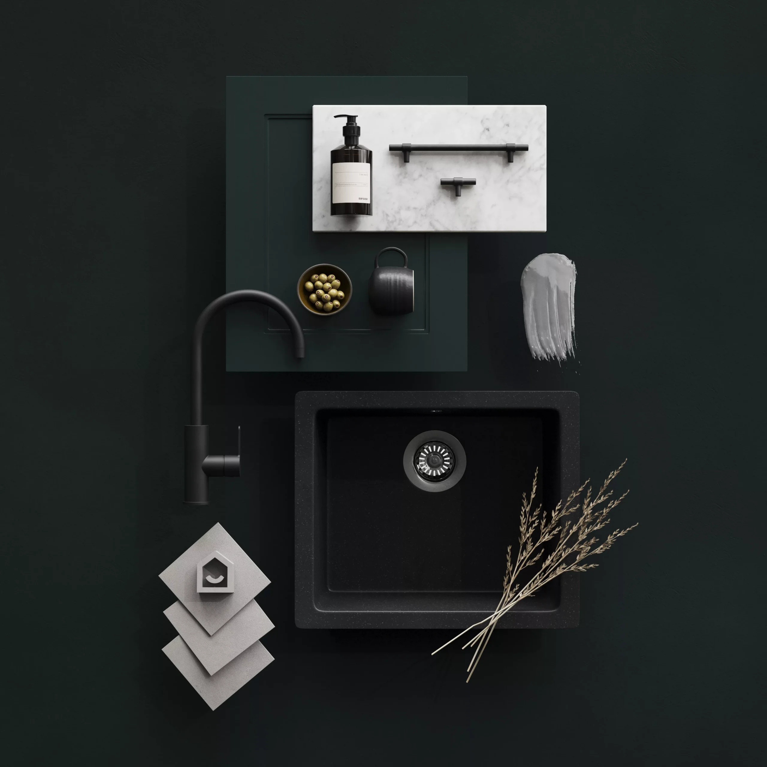 GoodHome Artemisia Matt Dark Green Shaker Highline Cabinet Door (W)500mm (H)715mm (T)18mm 7 GoodHome Artemisia Matt Dark Green Shaker Highline Cabinet Door (W)500mm (H)715mm (T)18mm - Image 5