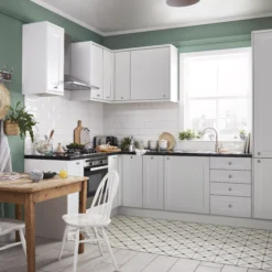 GoodHome Artemisia Matt White Classic Shaker Tall Larder Cabinet Door (W)300mm (H)1467mm (T)18mm -Trade point goodhome artemisia matt white classic shaker tall larder cabinet door w 300mm h 1467mm t 18mm3663602649823 51i