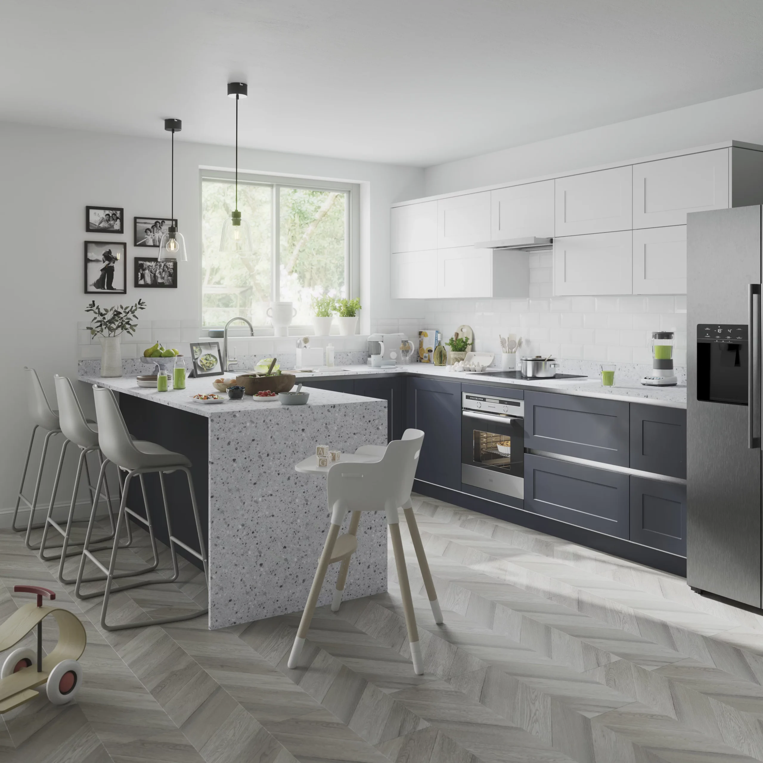 GoodHome Artemisia Midnight Blue Classic Shaker Standard Appliance Filler Panel (H)115mm (W)597mm 8 GoodHome Artemisia Midnight Blue Classic Shaker Standard Appliance Filler Panel (H)115mm (W)597mm - Image 6