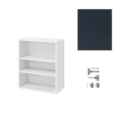 GoodHome Artemisia Midnight Blue Classic Shaker Wall Kitchen Cabinet (W)600mm (H)720mm -Trade point goodhome artemisia midnight blue classic shaker wall kitchen cabinet w 600mm h 720mm5059340702063 07c bq