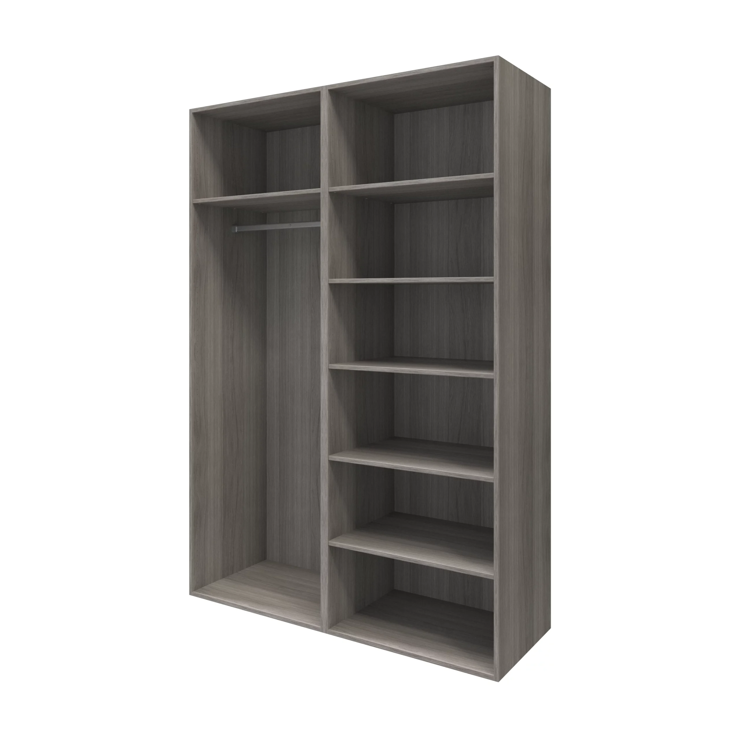 GoodHome Atomia Freestanding Grey Oak Effect Medium Double Sliding Door Wardrobe (H)2250mm (W)1500mm (D)635mm 6 GoodHome Atomia Freestanding Grey Oak Effect Medium Double Sliding Door Wardrobe (H)2250mm (W)1500mm (D)635mm - Image 4