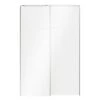 GoodHome Atomia Freestanding High Gloss White 2 Door Medium Double Sliding Door Wardrobe (H)2250mm (W)1500mm (D)635mm -Trade point goodhome atomia freestanding high gloss white 2 door medium double sliding door wardrobe h 2250mm w 1500mm d 635mm5059340101927 21c
