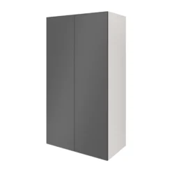 GoodHome Atomia Freestanding Matt Anthracite & White 2 Door Medium Wardrobe (D)580mm 11 GoodHome Atomia Freestanding Matt Anthracite & White 2 Door Medium Wardrobe (D)580mm -Trade point goodhome atomia freestanding matt anthracite white 2 door medium wardrobe d 580mm5059340103044 22c