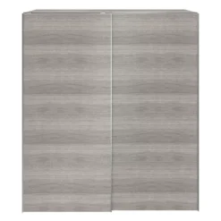 GoodHome Atomia Freestanding Matt Grey Oak Effect 2 Door Large Double Sliding Door Wardrobe (H)2250mm (W)2000mm (D)635mm