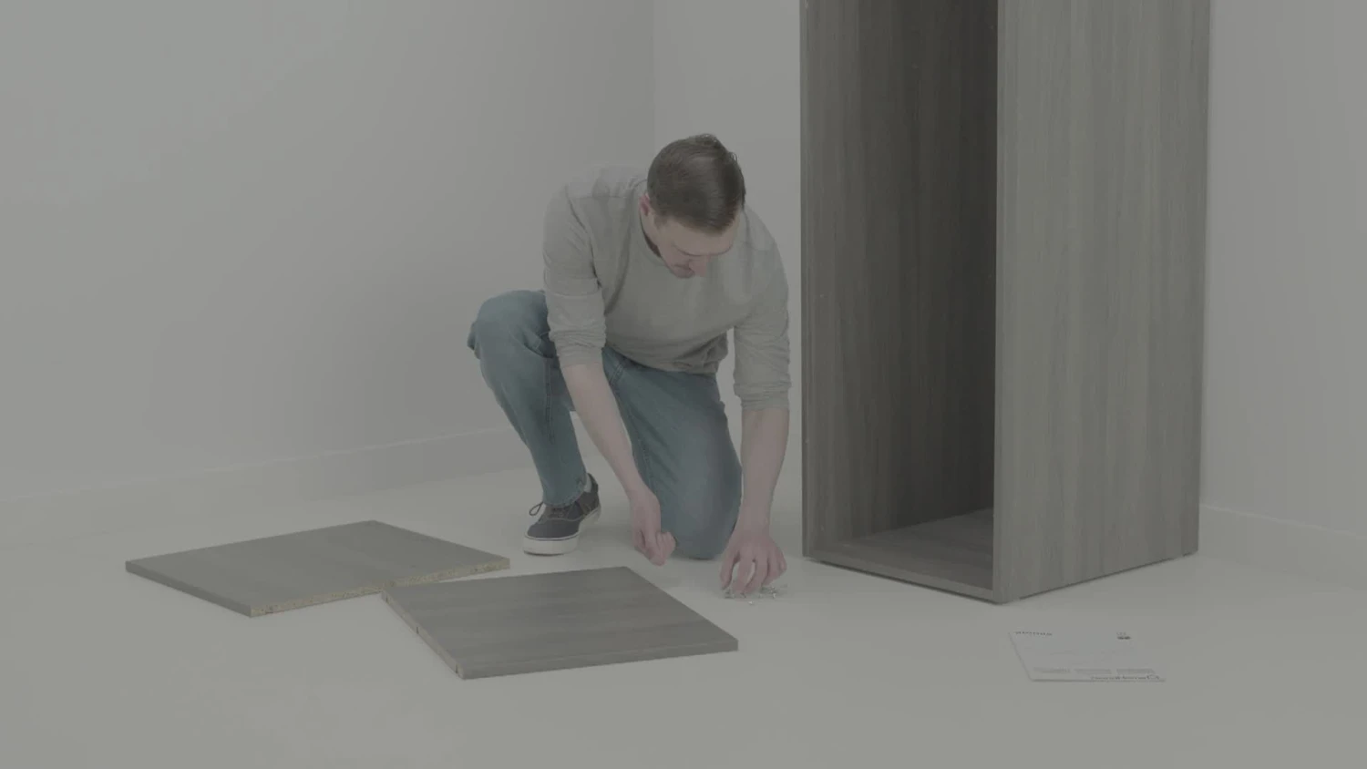 GoodHome Atomia Freestanding Matt Grey Oak Effect 2 Door Medium Wardrobe 4 GoodHome Atomia Freestanding Matt Grey Oak Effect 2 Door Medium Wardrobe - Image 2