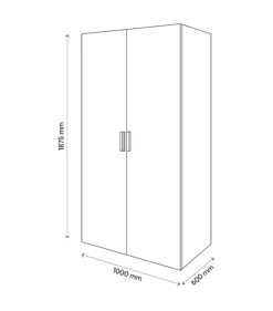 GoodHome Atomia Freestanding Matt Grey Oak Effect 2 Door Medium Wardrobe 11 GoodHome Atomia Freestanding Matt Grey Oak Effect 2 Door Medium Wardrobe -Trade point goodhome atomia freestanding matt grey oak effect 2 door medium wardrobe5059340102177 01t