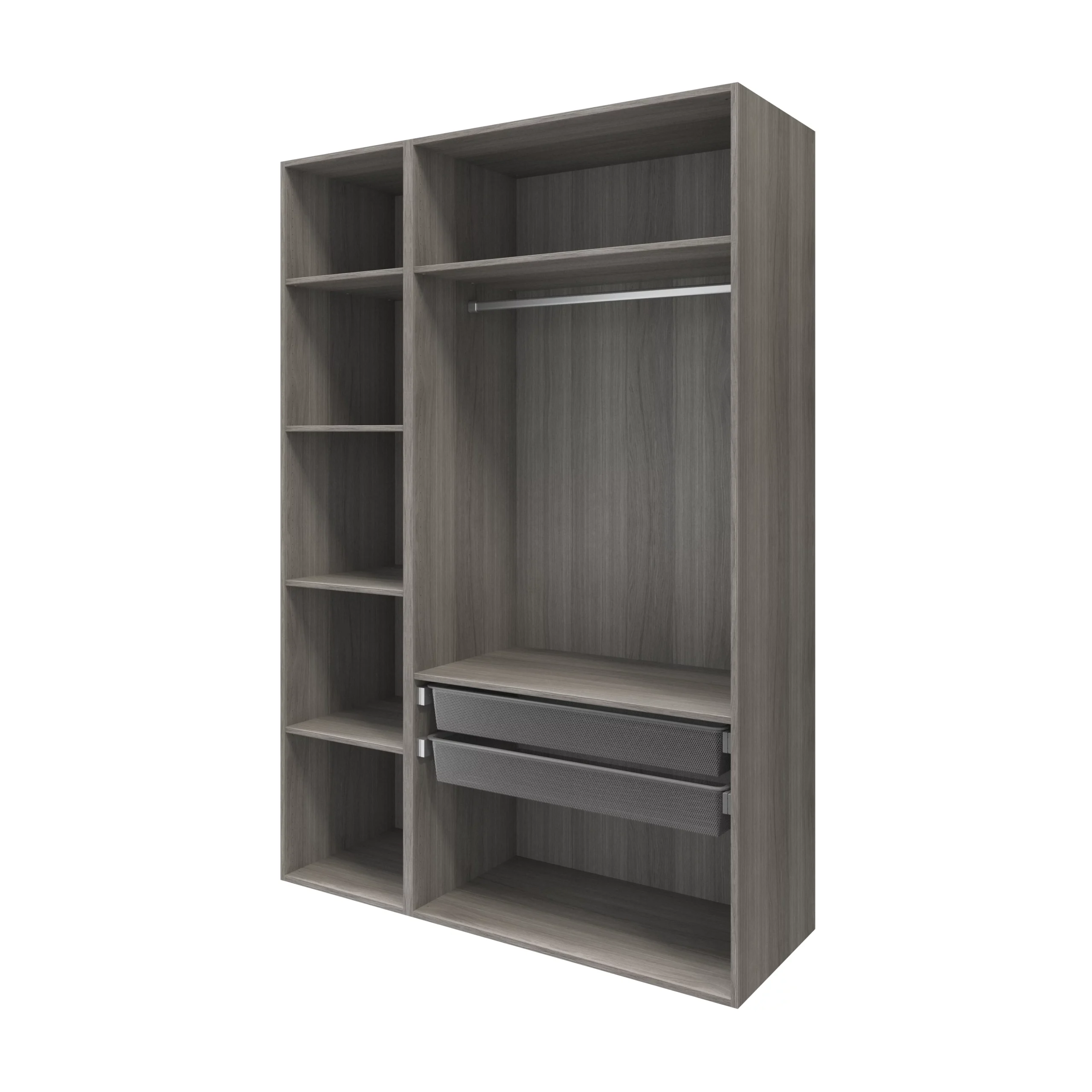 GoodHome Atomia Freestanding Matt Grey Oak Effect 3 Door Triple Wardrobe (H)2250mm (W)1000mm (D)580mm 5 GoodHome Atomia Freestanding Matt Grey Oak Effect 3 Door Triple Wardrobe (H)2250mm (W)1000mm (D)580mm - Image 3