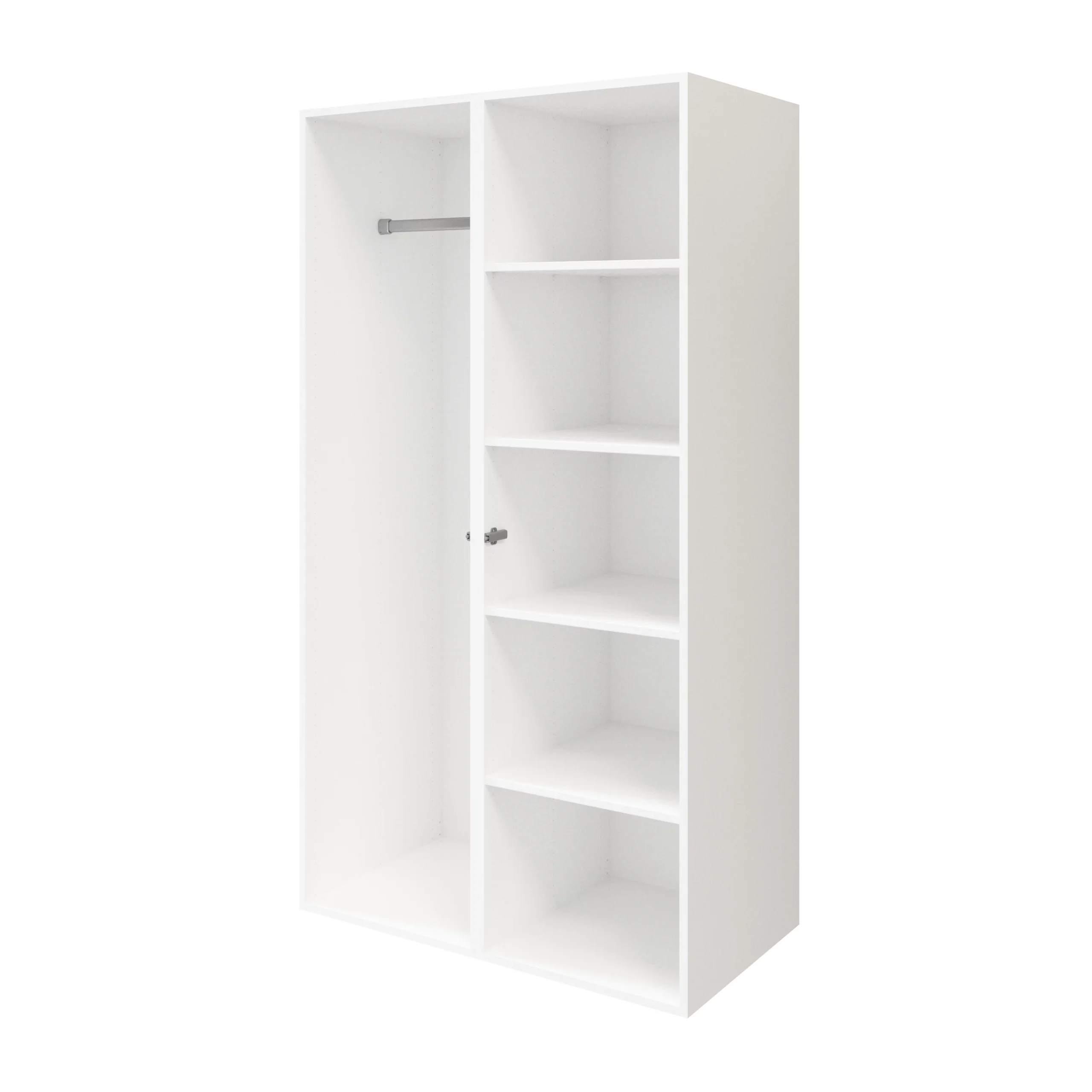 GoodHome Atomia Freestanding Matt White 2 Door Medium Wardrobe (D)580mm 6 GoodHome Atomia Freestanding Matt White 2 Door Medium Wardrobe (D)580mm - Image 4